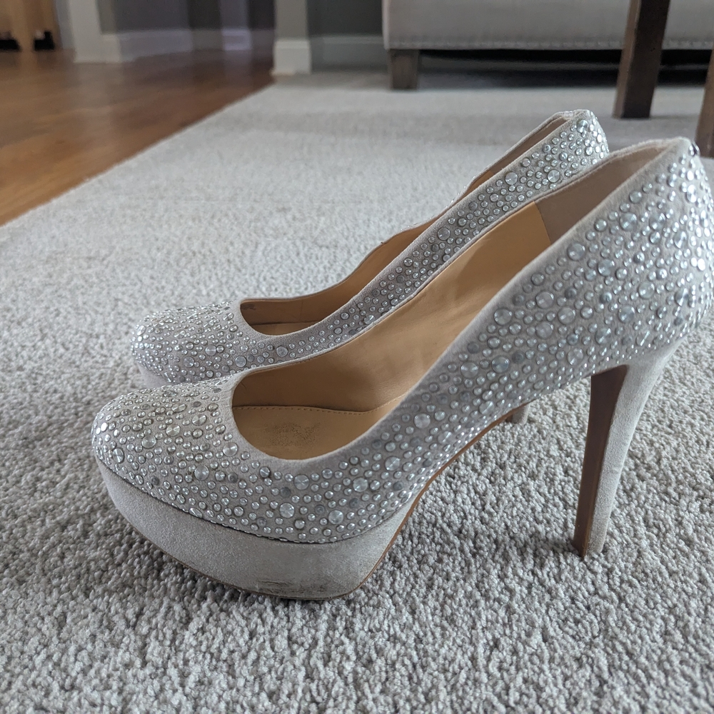 Gianni Bini Silver Platform Stiletto Heels